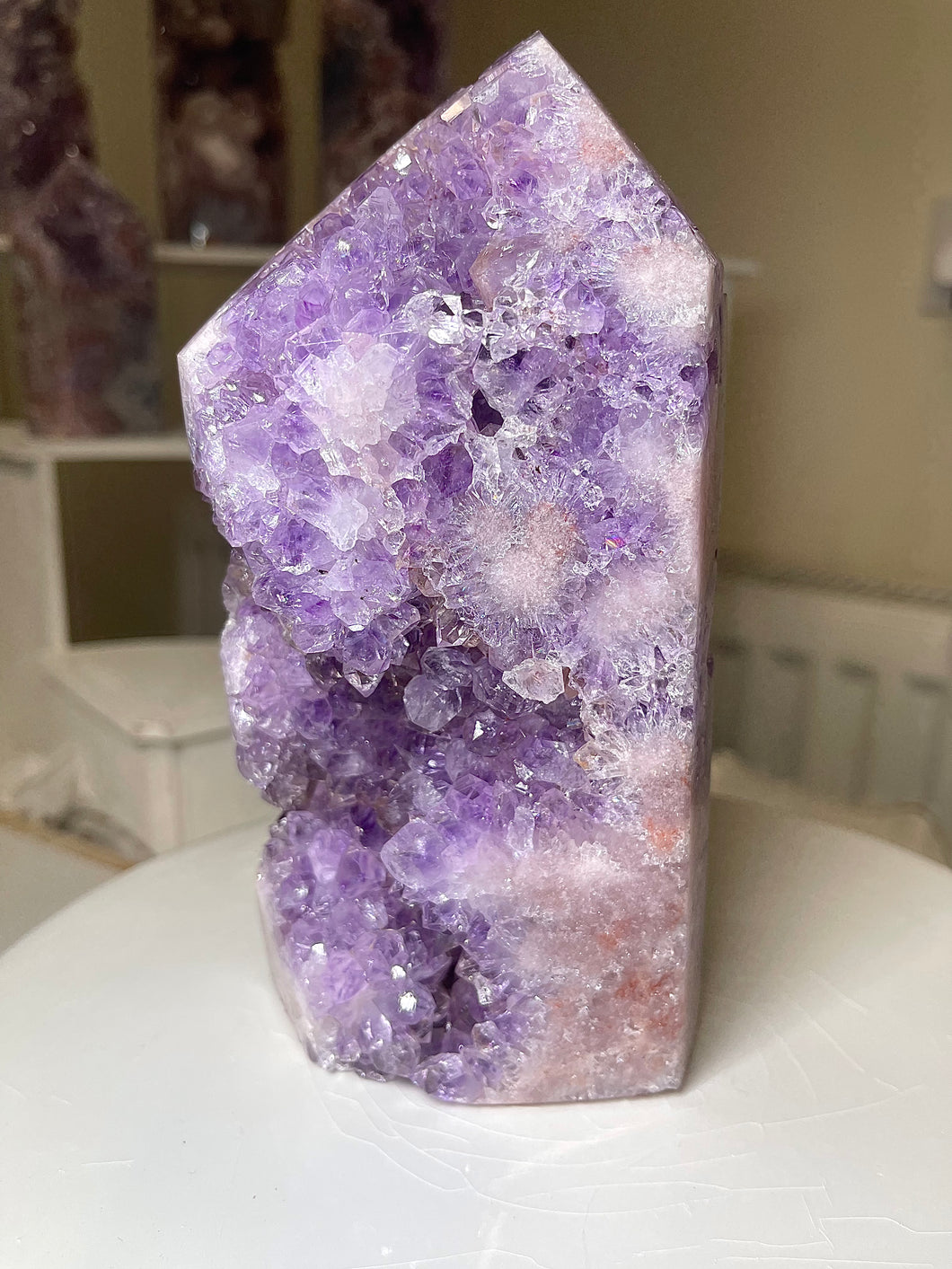 Pink Amethyst and Amethyst Tower
