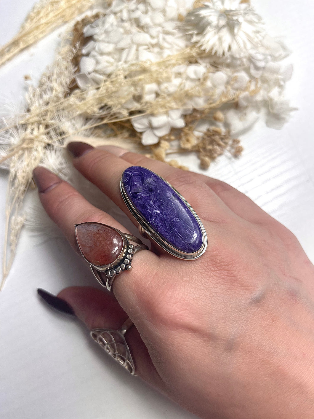 Charoite ring (Size R)