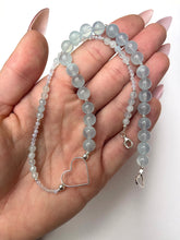 Load image into Gallery viewer, Aquamarine &amp; Blue Lace Agate Sterling Silver Necklace
